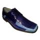 Stacy Adams Signature "Monarch" Blue Genuine Crocodile Shoes 24525-410